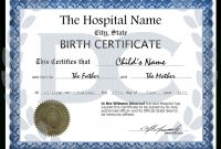 Fake Birth Certificate throughout Novelty Birth Certificate Template