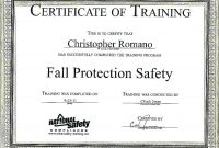 Fall Protection Certification Template (1) | Professional with regard to Fall Protection Certification Template