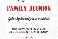 Family Reunion Invitation Card Template | Family Reunion regarding Reunion Invitation Card Templates