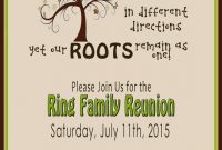 Family Reunion Invite Swirly Tree Printable Digital | Family within Reunion Invitation Card Templates