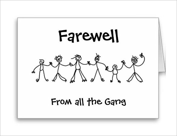 Farewell Card Templates | 12+ Free Printable Word &amp; Pdf in Goodbye Card Template