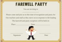 Farewell Certificate Template (6 throughout Farewell Certificate Template