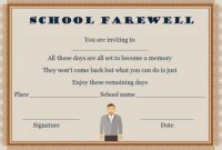Farewell Party Invitation Template: 23 Custom Party in Farewell Certificate Template