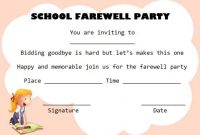 Farewell Party Invitation Template: 23 Custom Party with regard to Farewell Certificate Template