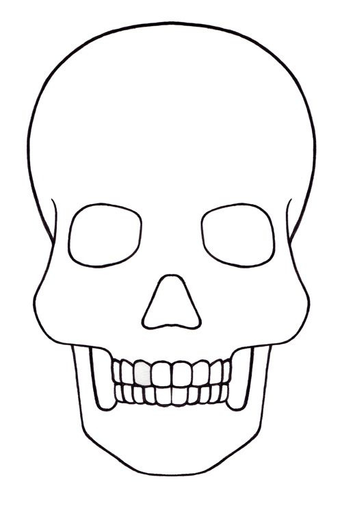 Feeling Much Better | Skull Template, Day Of The Dead Mask for Blank Sugar Skull Template