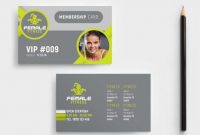Female Fitness Membership Card Template In Psd, Ai & Vector for Gym Membership Card Template