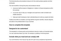 Financial Policy And Procedure Manual Template – Studocu regarding Small Business Policy And Procedures Manual Template