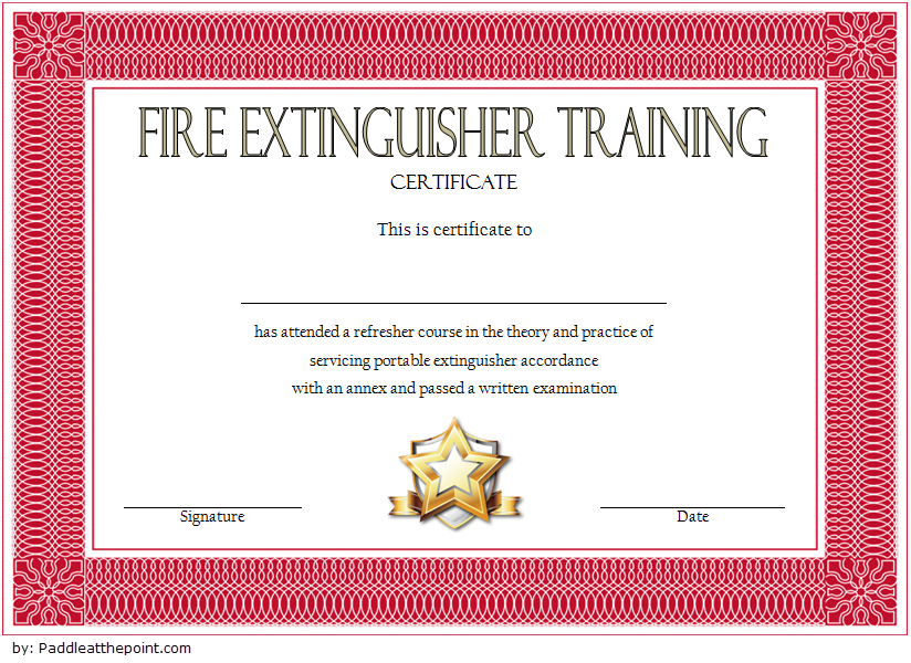 Fire Extinguisher Certificate Template (4) - Templates intended for Fire Extinguisher Certificate Template