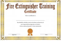 Fire Extinguisher Training Certificate Template 02 throughout Fire Extinguisher Certificate Template