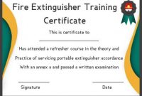Fire Safety Certificate: 10+ Safety Certificate Templates regarding Fire Extinguisher Certificate Template