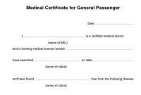 Fit To Fly Health Certificate For Travelers To Thailand with regard to Fit To Fly Certificate Template