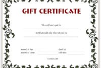 Floral Gift Certificate Template regarding Present Certificate Templates