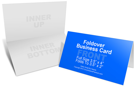 Foldover Business Card Mockup | Cover Actions Premium for Fold Over Business Card Template