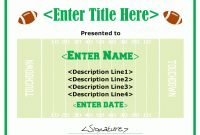 Football Certificate Template throughout Football Certificate Template