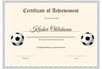 Football Certificate Template with Football Certificate Template