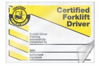 Forklift Certification Cards | Card Templates Free, Card in Forklift Certification Card Template