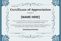 Formal Certificate Of Appreciation Template (2 | Desain for Formal Certificate Of Appreciation Template