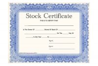Formatted Stock Certificate Templates | Certificate Templates throughout Stock Certificate Template Word