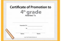 Fourth Grade Promotion Certificate Template Download with Promotion Certificate Template