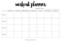Free 11+ Workout Planner Templates In Pdf | Ms Word for Blank Workout Schedule Template