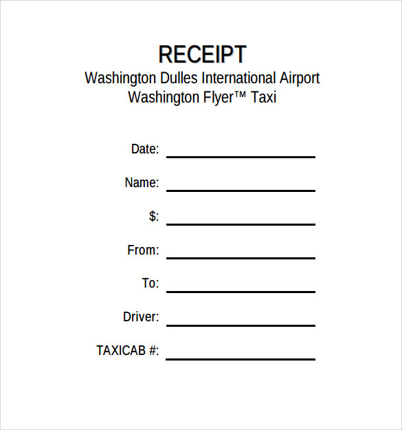 Free 12+ Taxi Receipt Templates In Pdf | Google Docs regarding Blank Taxi Receipt Template