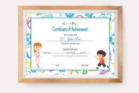 Free 13+ Certificate Templates For Kids In Psd | Ms Word in Certificate Of Achievement Template For Kids