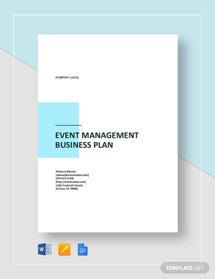 Free 13+ Event Plan Examples &amp; Samples In Pdf | Word | Pages throughout Events Company Business Plan Template
