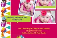 Free 1St Birthday Invitation Card & Online Invitations within First Birthday Invitation Card Template
