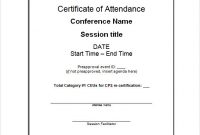 Free 23+ Sample Attendance Certificate Templates In Ai throughout Certificate Of Attendance Conference Template