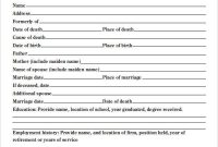 Free 35+ Printable Obituary Samples In Pdf | Ms Word pertaining to Fill In The Blank Obituary Template