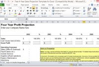 Free 4-Year Sales Projection Template For Excel inside Business Forecast Spreadsheet Template