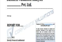 Free 5+ Sample Business Valuation Reports In Pdf pertaining to Business Valuation Report Template Worksheet