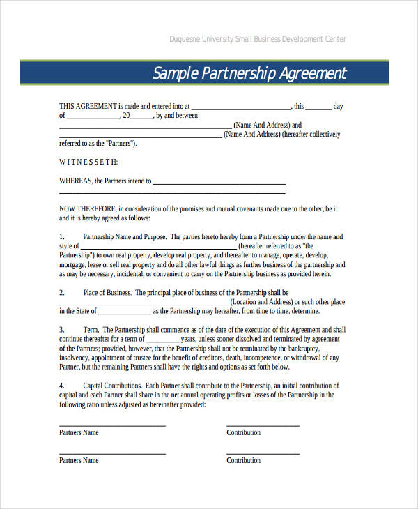 Free 60+ Partnership Agreement Examples &amp; Samples In Pdf pertaining to Free Business Partnership Agreement Template Uk
