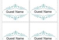 Free 7+ Place Card Templates In Ms Word | Pdf within Place Card Template 6 Per Sheet