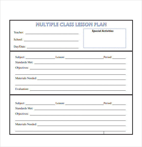 Free 8+ Sample Lesson Plan Templates In Pdf | Ms Word inside Blank Unit Lesson Plan Template