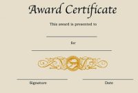 Free 9+ Award Templates In Ai | Ms Word | Pages | Psd in Blank Award Certificate Templates Word