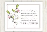 Free 9+ Funeral Thank You Note Templates In Psd | Pdf intended for Sympathy Thank You Card Template