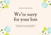 Free And Printable Custom Sympathy Card Templates | Canva for Sorry For Your Loss Card Template