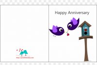 Free Anniversary Cards To Print Free Printable Anniversary with regard to Template For Cards To Print Free