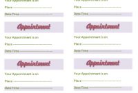 Free Appointment Card Templates (Word | Psd | Ai) for Medical Appointment Card Template Free