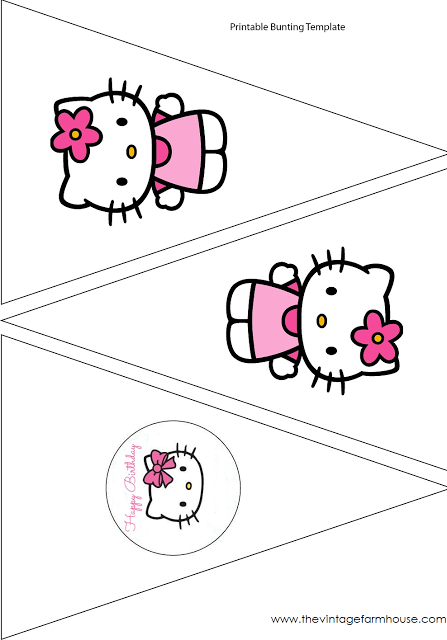 Free Banner - The Vintage Farmhouse: Hello Kitty Party with regard to Hello Kitty Banner Template