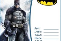 Free Batman Party Invitation Template | Batman Invitations with Batman Birthday Card Template