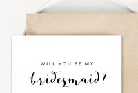 Free Black And White Printable Wedding Will You Be My pertaining to Will You Be My Bridesmaid Card Template