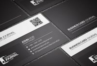 Free Black & White Qr Code Business Card Template with Black And White Business Cards Templates Free