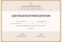 Free Blank Participation Certificate Template | Certificate throughout Certificate Of Participation Template Doc