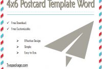 Free Blank Postcard Template For Word (1 Di 2020 for Free Blank Postcard Template For Word