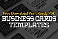 Free Business Cards Psd Templates – Print Ready Design in Free Template Business Cards To Print