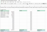 Free Business Income And Expense Tracker + Worksheet intended for Small Business Expenses Spreadsheet Template