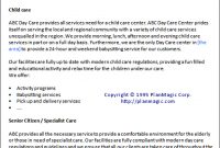Free Business Plan For A Daycare regarding Daycare Center Business Plan Template