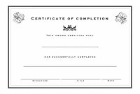Free Certificate Of Completion Template ~ Addictionary throughout Certificate Of Completion Free Template Word